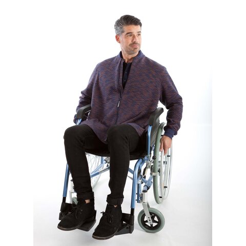 4care Herren-Strickjacke 7257 – Adaptive Sitzjacke mit Rückenöffnung