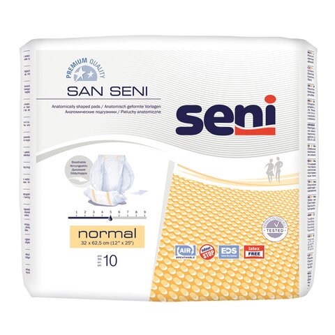 Seni San Normal Anatomische Vorlagen – Mittlere bis schwere Inkontinenz (1.290 ml)