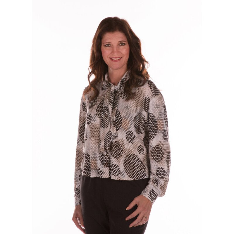 4care Damen-Bluse mit Schalkragen – Barrierefreies Anziehen durch Rückenöffnung