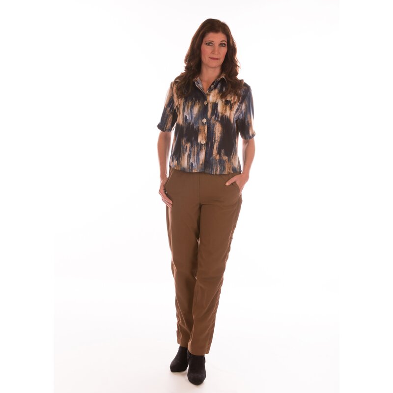 4care Damen Kurzarmbluse 7251 – Elegante Rollstuhl-Bluse mit Rückenöffnung