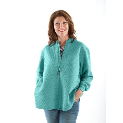 4care Damen-Strickjacke 7252 – Komfort-Sitzjacke mit Rückenöffnung