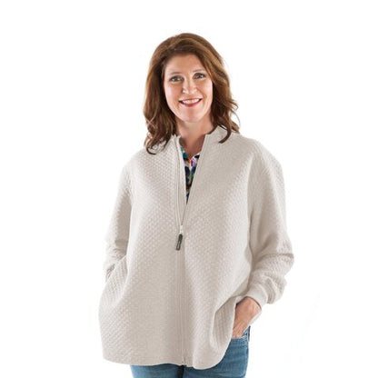 4care Damen-Strickjacke 7252 – Komfort-Sitzjacke mit Rückenöffnung