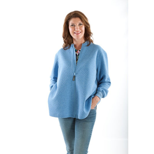 4care Damen-Strickjacke 7252 – Komfort-Sitzjacke mit Rückenöffnung