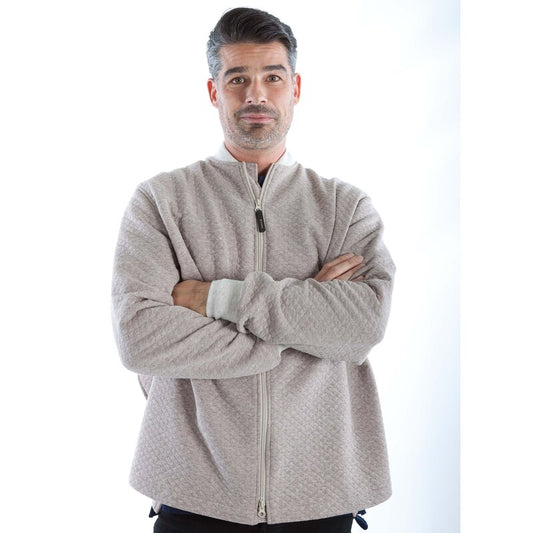 4care Herren-Strickjacke 7257 – Adaptive Sitzjacke mit Rückenöffnung