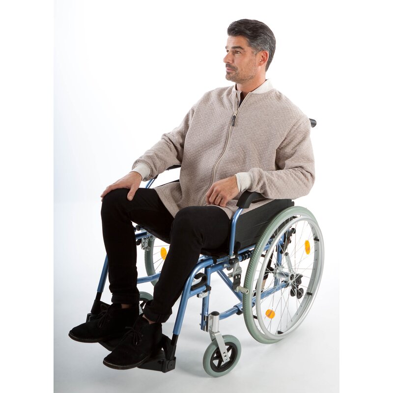 4care Herren-Strickjacke 7257 – Adaptive Sitzjacke mit Rückenöffnung