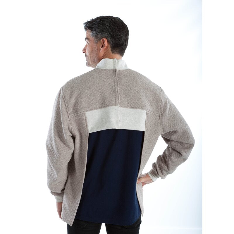 4care Herren-Strickjacke 7257 – Adaptive Sitzjacke mit Rückenöffnung