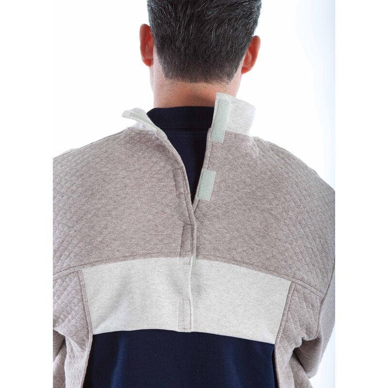 4care Herren-Strickjacke 7257 – Adaptive Sitzjacke mit Rückenöffnung