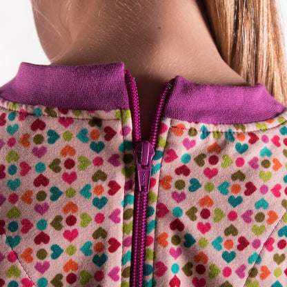 4care Kinderpflegeoverall 1066 – Sicherer Jersey-Hansop mit Rücken-RV & Design