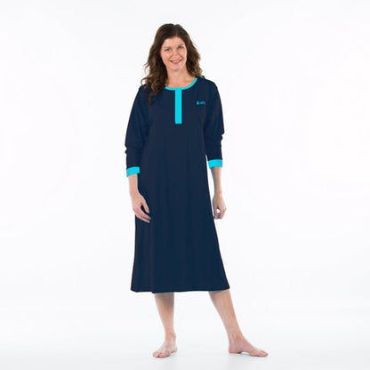 4Care Nachthemd 1402 – Pflegehemd Unisex mit Klettverschluss