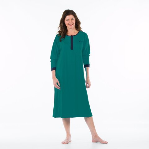4Care Nachthemd 1402 – Pflegehemd Unisex mit Klettverschluss