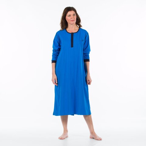 4Care Nachthemd 1402 – Pflegehemd Unisex mit Klettverschluss