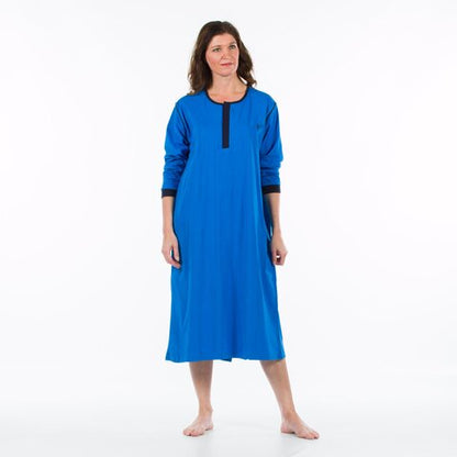 4Care Nachthemd 1402 – Pflegehemd Unisex mit Klettverschluss