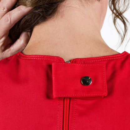 4care Reißfester Pflege-Body 2531 ärmellos – Schutz-Overall mit langem Bein & Rücken-RV