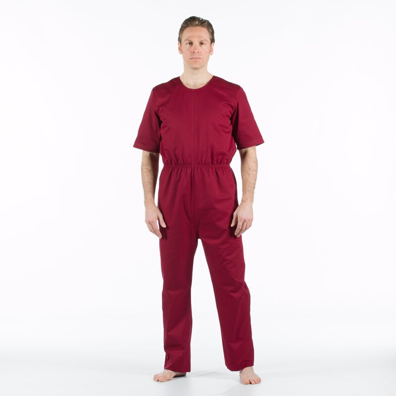 4care Reißfester Pflege-Body 2501 – Kurzarm-Overall mit gesichertem Rücken-RV