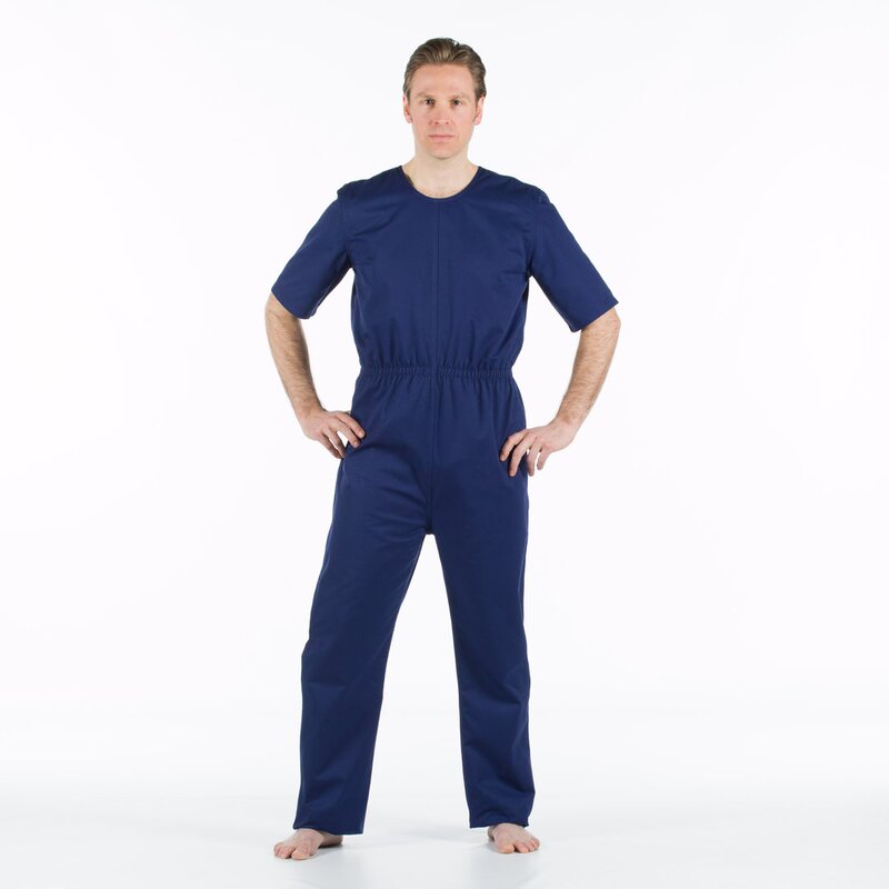 4care Reißfester Pflege-Body 2501 – Kurzarm-Overall mit gesichertem Rücken-RV