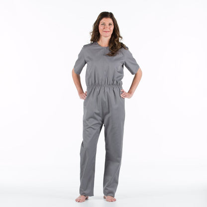 4care Reißfester Pflege-Body 2501 – Kurzarm-Overall mit gesichertem Rücken-RV