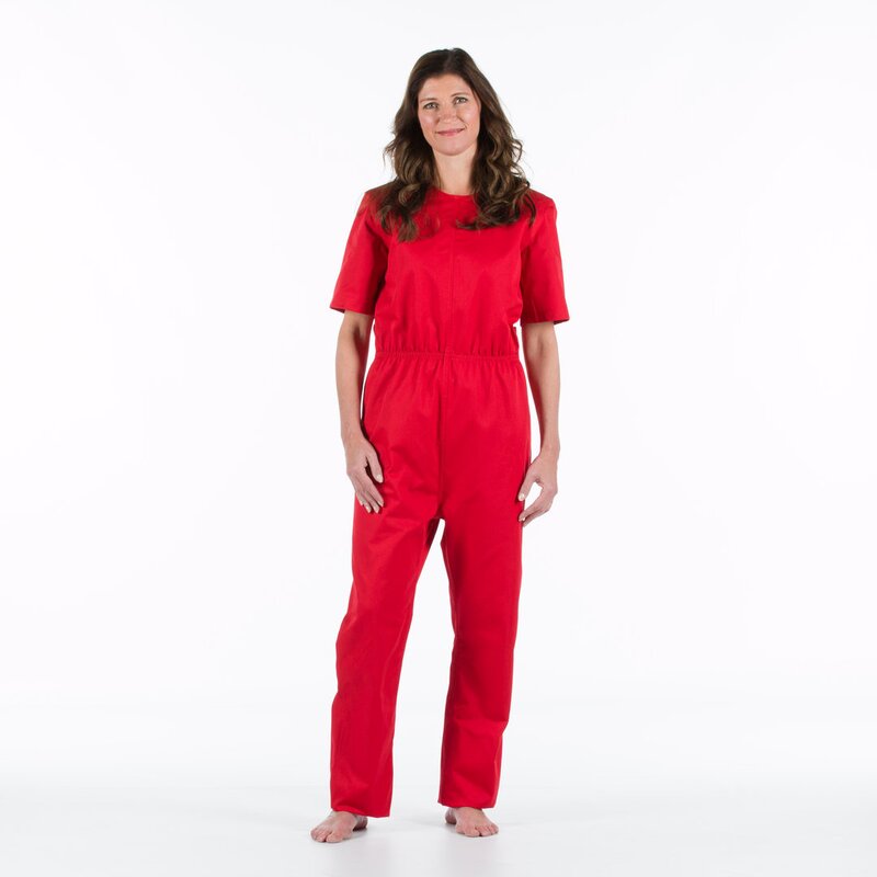 4care Reißfester Pflege-Body 2501 – Kurzarm-Overall mit gesichertem Rücken-RV