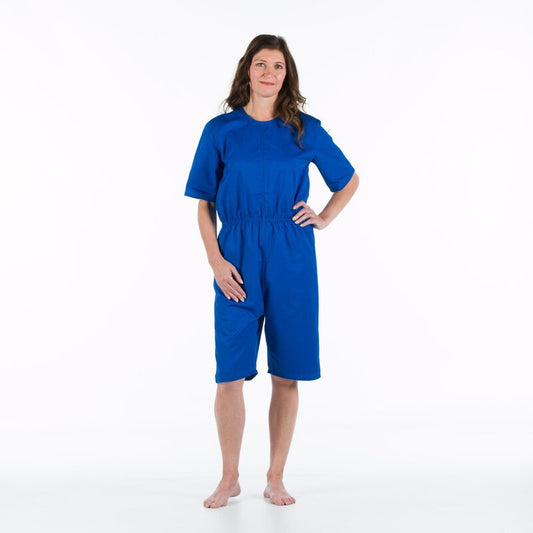 4care Reißfester Pflege-Body 2520 Kurz – Sommer-Overall mit gesichertem Rücken-RV