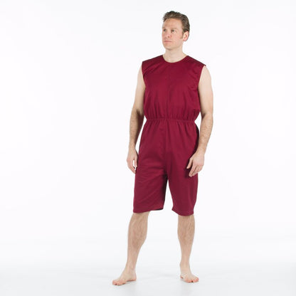 4care Reißfester Pflege-Body 2530 ärmellos – Schutz-Overall mit Rücken-RV & kurzem Bein
