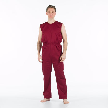 4care Reißfester Pflege-Body 2531 ärmellos – Schutz-Overall mit langem Bein & Rücken-RV