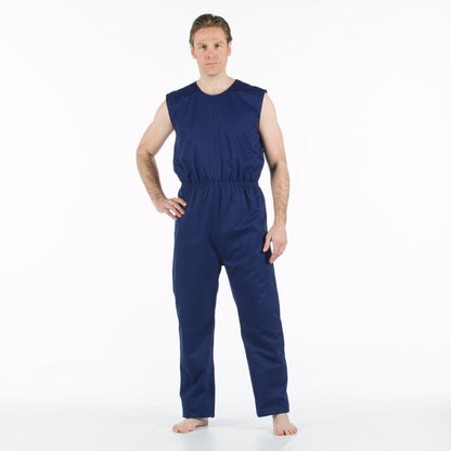 4care Reißfester Pflege-Body 2531 ärmellos – Schutz-Overall mit langem Bein & Rücken-RV