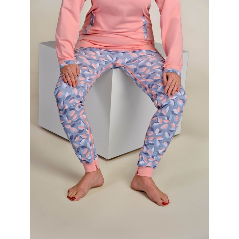 4care Damen Pflege-Pyjama 1081 – Overall mit Rücken- & Schritt-Reißverschluss
