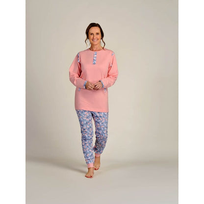 4care Damen Pflege-Pyjama 1081 – Overall mit Rücken- & Schritt-Reißverschluss