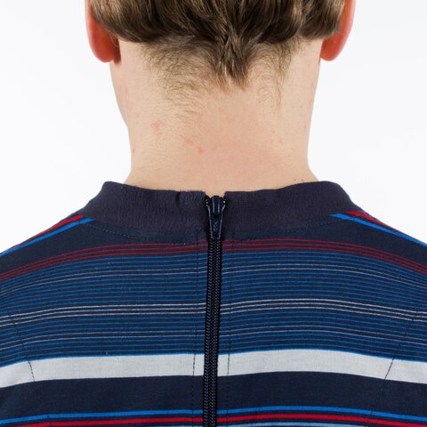 4care Herren Pflege-Pyjama 1090 – Diskreter Overall mit Rücken-RV & langem Bein