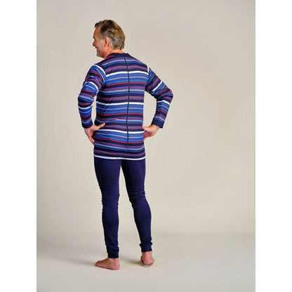 4care Herren Pflege-Pyjama 1090 – Diskreter Overall mit Rücken-RV & langem Bein