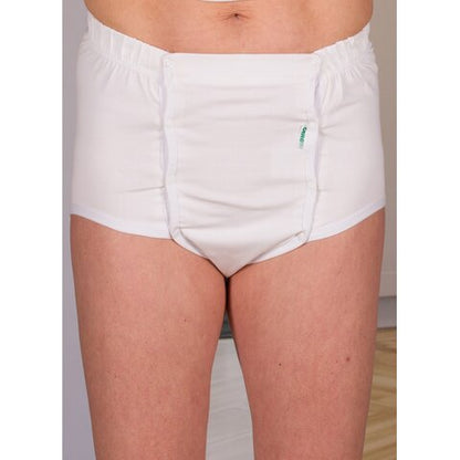 4care Komfort-Slip mit Frontverschluss (Modell 801) – Komplett zu öffnen, Weiß
