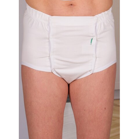 4care Komfort-Slip mit Frontverschluss (Modell 801) – Komplett zu öffnen, Weiß