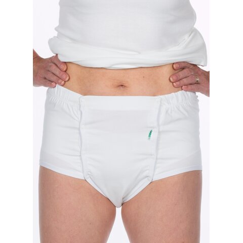 4care Komfort-Slip mit Frontverschluss (Modell 801) – Komplett zu öffnen, Weiß