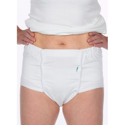 4care Komfort-Slip mit Frontverschluss (Modell 801) – Komplett zu öffnen, Weiß