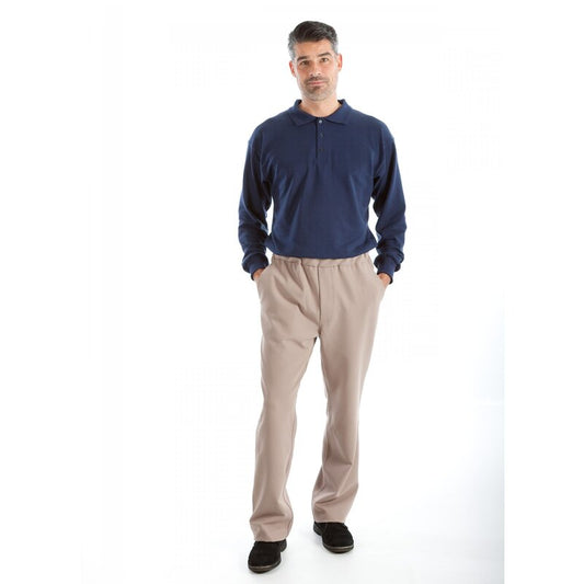 4care Herren Tages-Pflegeoverall Polo – Diskreter Schutz-Overall in Alltagsschik