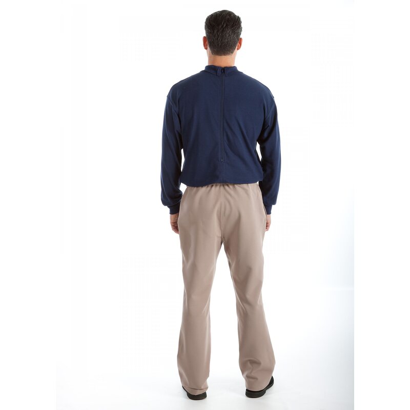 4care Herren Tages-Pflegeoverall Polo – Diskreter Schutz-Overall in Alltagsschik