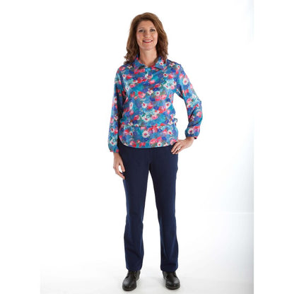 4care Damen Pflegeoverall Hansops 8110 – Modische Blusen-Optik & Rückenreißverschluss