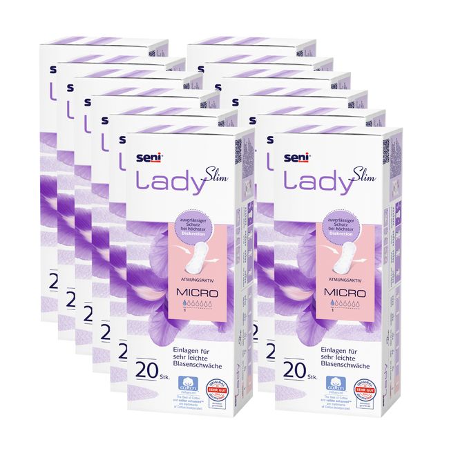 Seni Lady Slim Micro Inkontinenz-Einlagen für Damen (20 Stück) – Für Tröpfcheninkontinenz