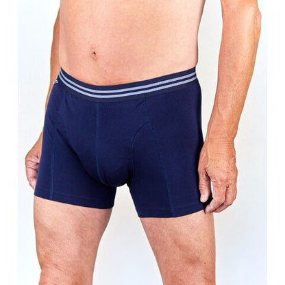 entusia Herren Inkontinenz-Boxershort mit integrierter Einlage (100ml) – Blau (ENMBOXC)