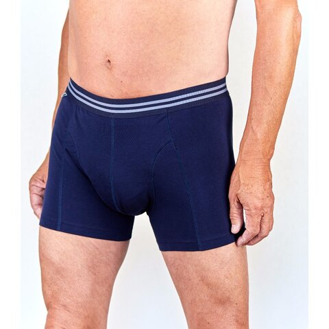 entusia Herren Inkontinenz-Boxershort mit integrierter Einlage (100ml) – Blau (ENMBOXC)