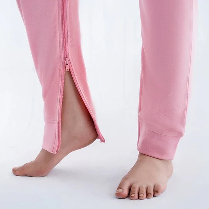 Care Better Pflegeoverall Rosa – Unisex-Schutzanzug mit schrägem Rücken-RV