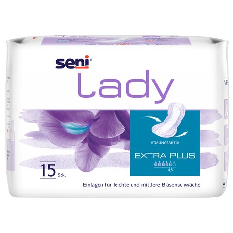 Seni Lady Extra Plus Inkontinenz-Einlagen für Damen (15 Stück) – 430 ml