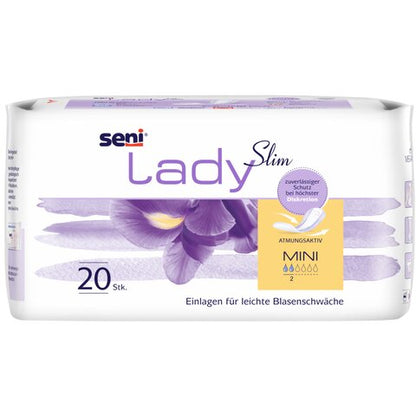Seni Lady Slim Mini Inkontinenz-Einlagen für Damen (20 Stück) – 230 ml Saugkraft