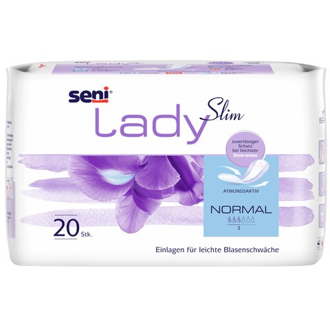 Seni Lady Slim Normal Einlagen für Damen (20 Stück) – Der Alltagsklassiker (360 ml)