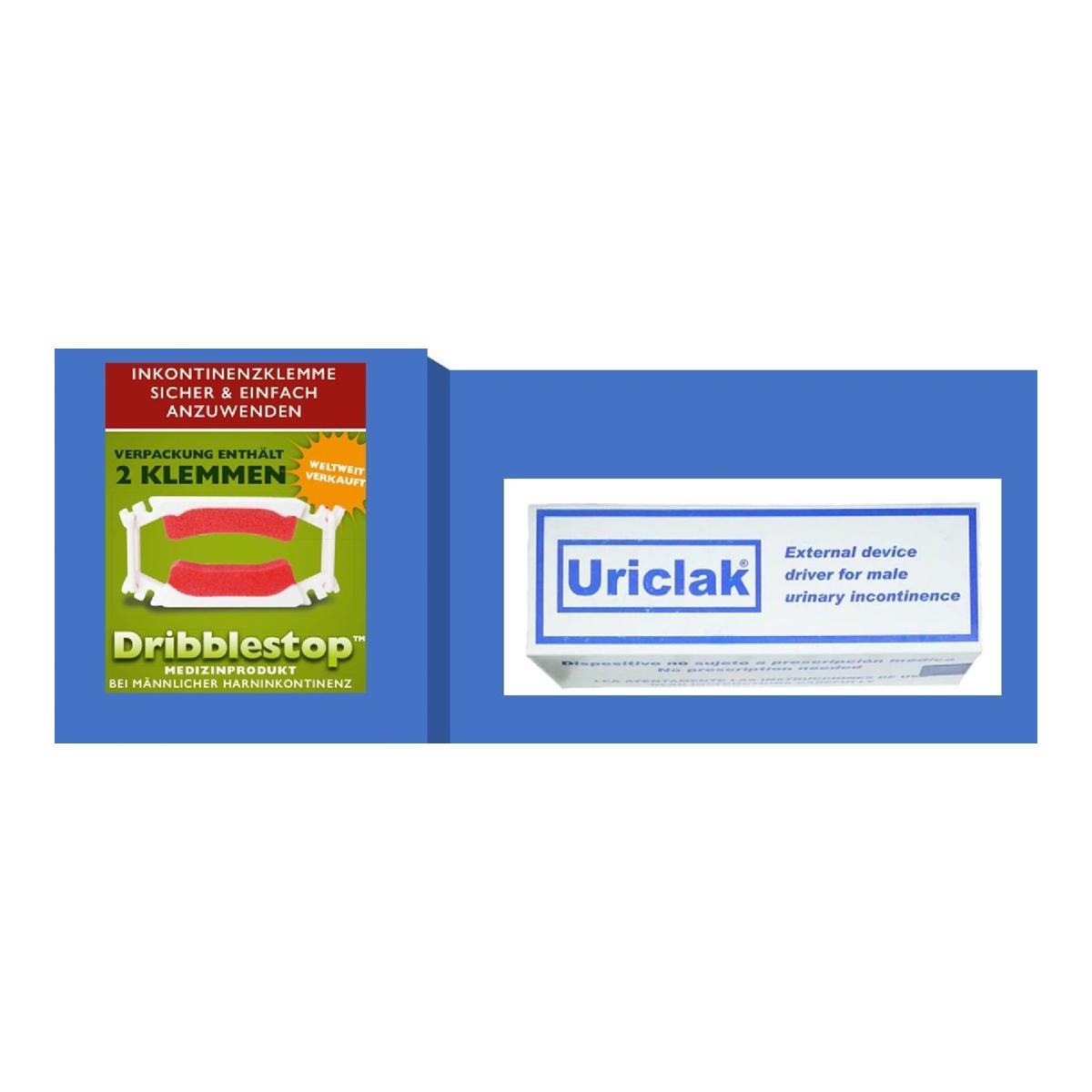 Dribblestop & Uriclak Penisklemmen Kombi-Pack für Harninkontinenz