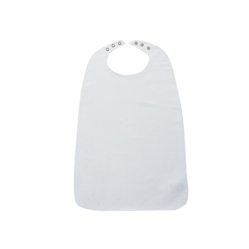 Suprima Ess-Schürze 5058 Frottee – Ess-Latz mit Druckknopf weiß