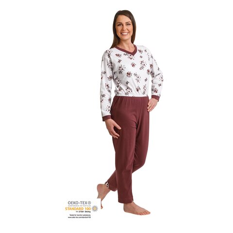 Suprima Pflege-Schlafanzug 4720 floral – Pflegeoverall