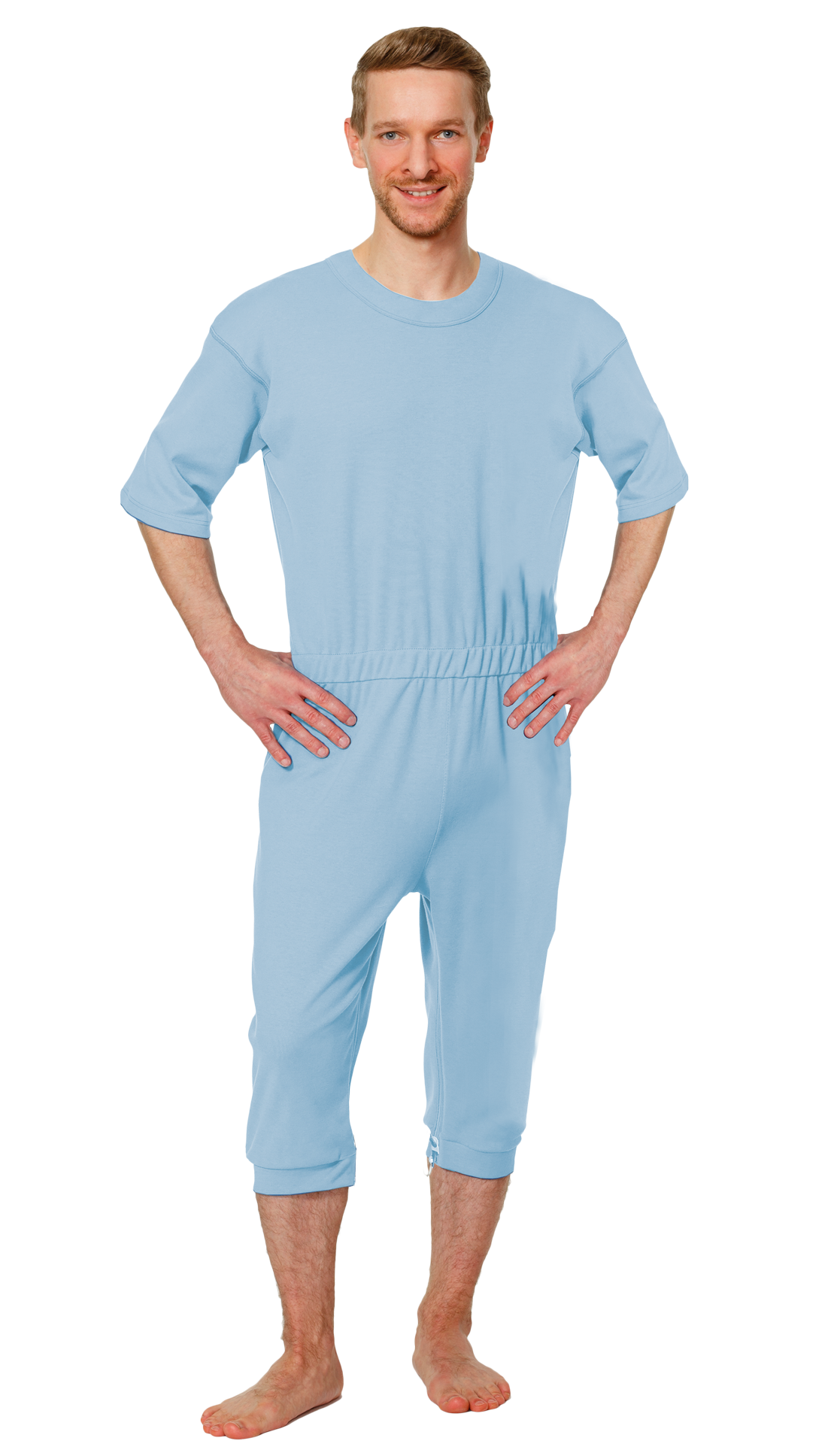 suprima Pflegeoverall 4082 – Sommer-Overall mit Rücken- & Bein-RV