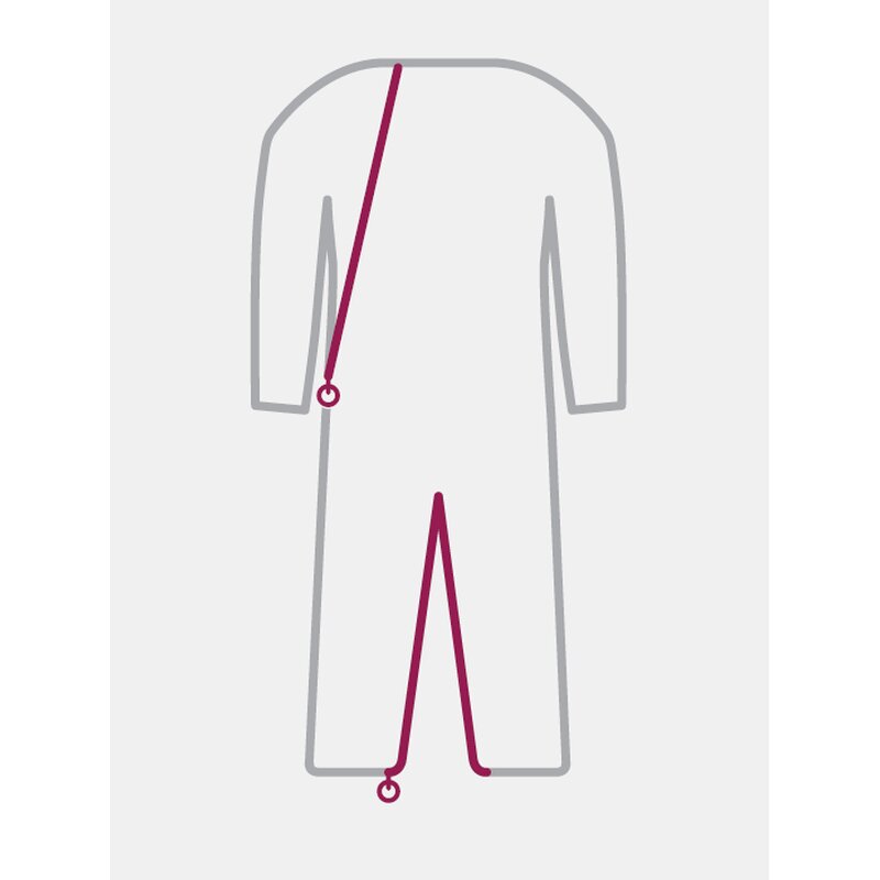 suprima CareFunction 4701 Pflegeoverall – Slim-Fit Schutzanzug mit schrägem Rücken-RV