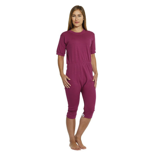 suprima CareFunction 4702 Slim – Kurzer Sommer-Pflegeoverall mit Rücken- & Bein-RV