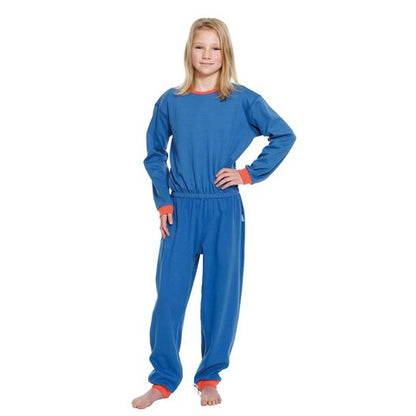 Suprima Kinder-Pflegeoverall CareFunction mit Doppel-Reißverschluss (Modell 4713) – Kornblume